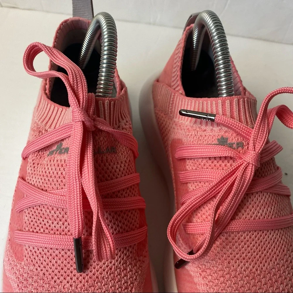 Peter Millar Women's Hyperlight Glide Athleisure Sneakers Pink White Size 6 Knit
